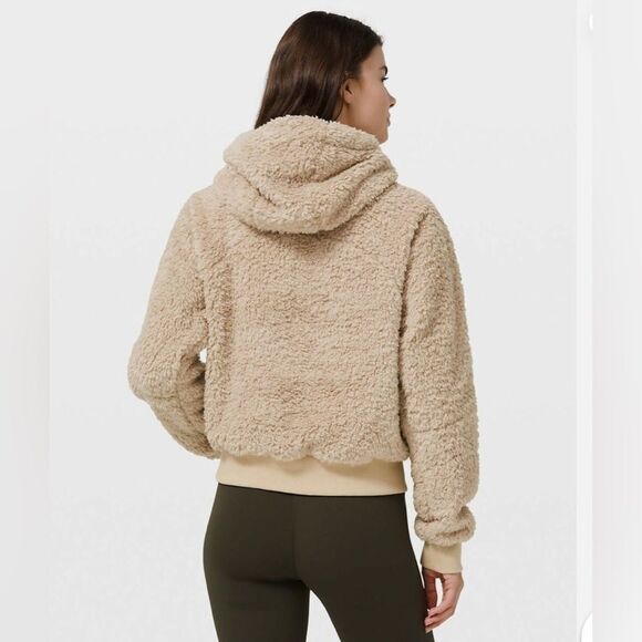 LULULEMON “Oh So Sherpa” Half Zip Hoodie Jacket Sz 8 - Picture 10 of 13